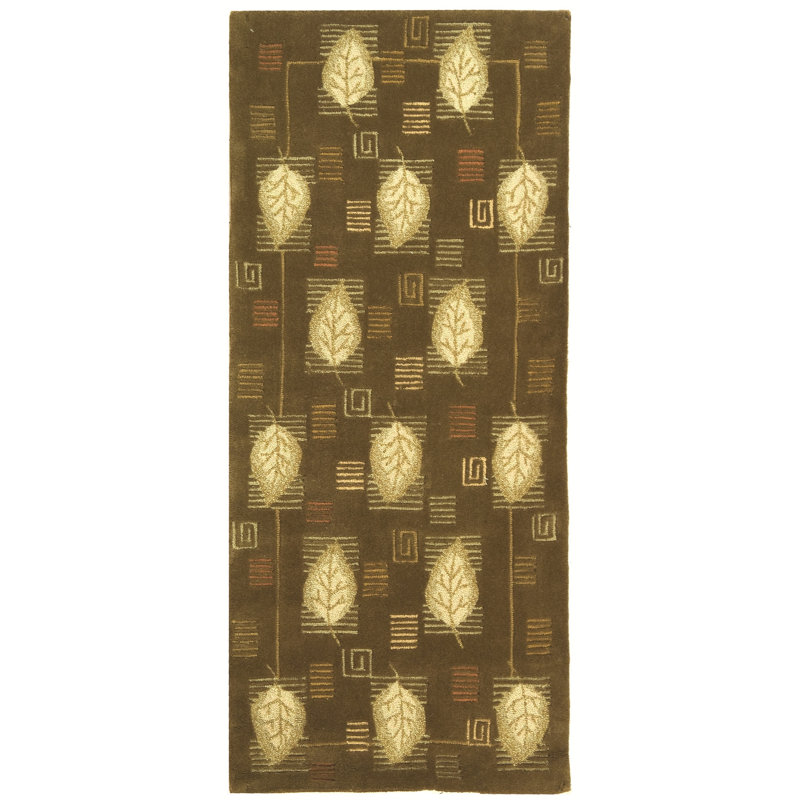 Tapis floral en laine Berkley, Tapis de couloir 2 pi 6 po x 10 pi