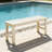 Backless Slatted Bench, Wood Outdoor Bench