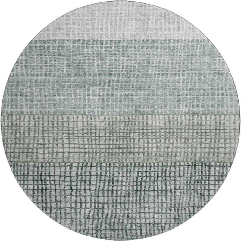 Premium Machine Washable Monnier AMF1831 Geometric Rug, Round 8'