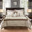 7 Piece Comforter Set Taupe/Brown Queen