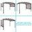 12 Ft. W x 9 Ft. D Steel Pergola with Canopy-61494986