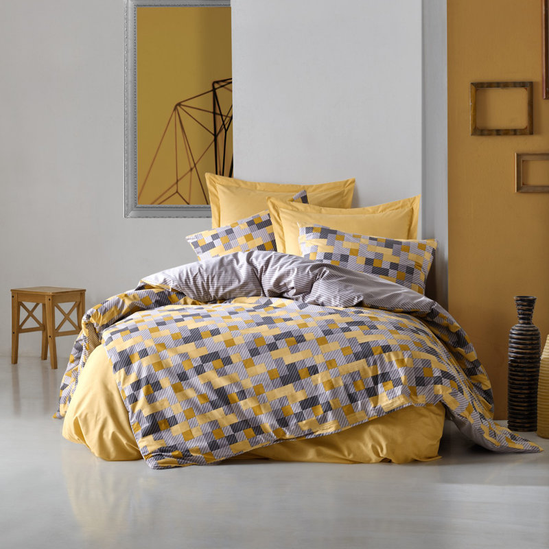 DUVET COVER Cotton Sateen Duvet Cover, Full Duvet Cover + 1 Sheet + 2 Pillow Cases