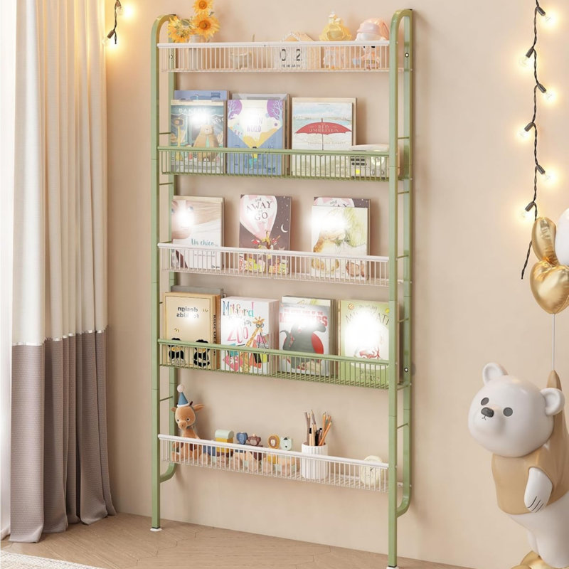 160 cm H Steel Bookcase, 160 cm H x 82 cm W x 9 cm D x, Green