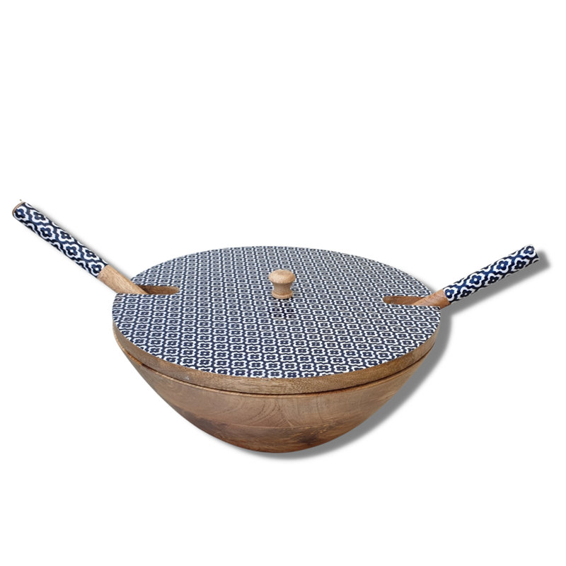 Gracie Oaks Bottineau Wood Serving Bowl