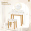 Ensemble coiffeuse avec tabouret et miroir Mukul-670299708