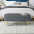 Oval Storage Bench With Metal Legs-1924148047