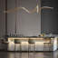 Luminaire suspendu moderne pour salle à manger doré, style minimaliste-124443897