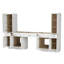 Ensemble de meuble-lavabo double 108 po avec armoire en lin massif Disar-111468179