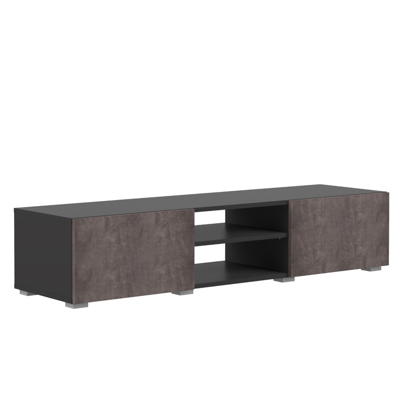 Ellar TV Stand for TVs up to 60", Black/Concrete Look