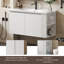 Meuble-lavabo mural polyvalent 36 po avec lavabo en céramique à fixation libre 36 po