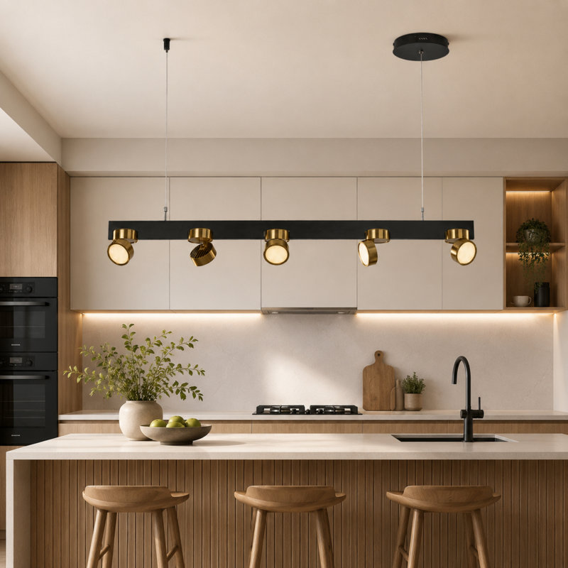 Teresc 5 - Light Kitchen Island Linear LED Pendant