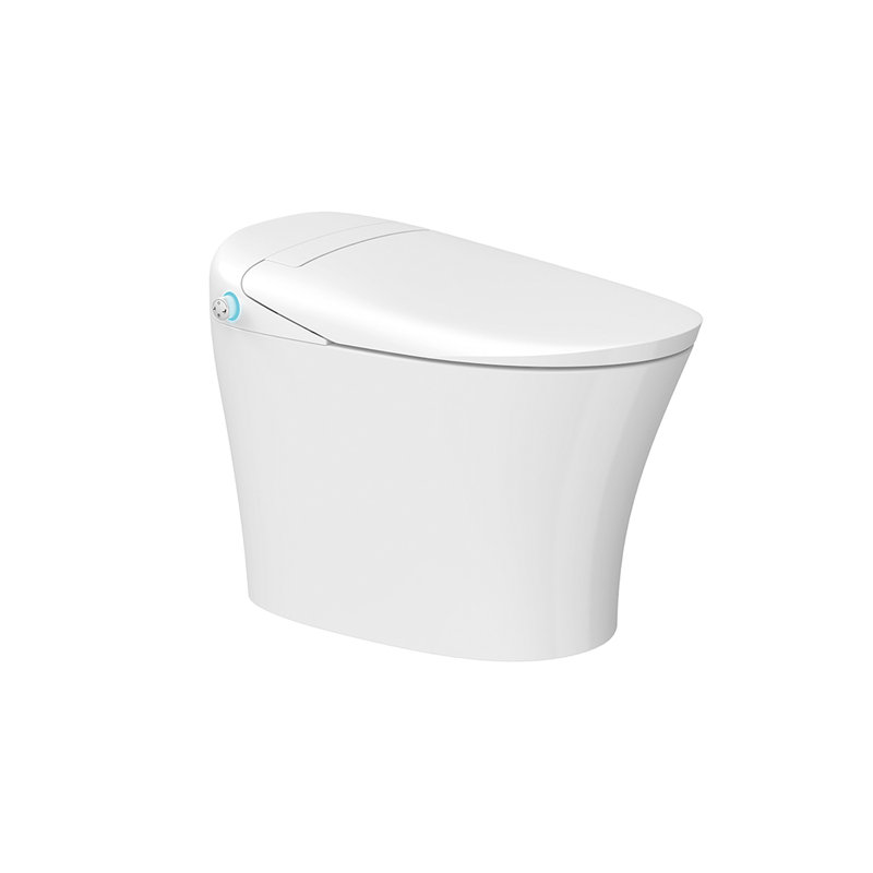 Toilette intelligente bidet Blossom - Siège chauffant, siège et couvercle à mode double, stérilisation UV, séchoir à air chaud, chasse d'eau automatique, télécommande et capteur de pied, revêtement nano pour un nettoyage facile