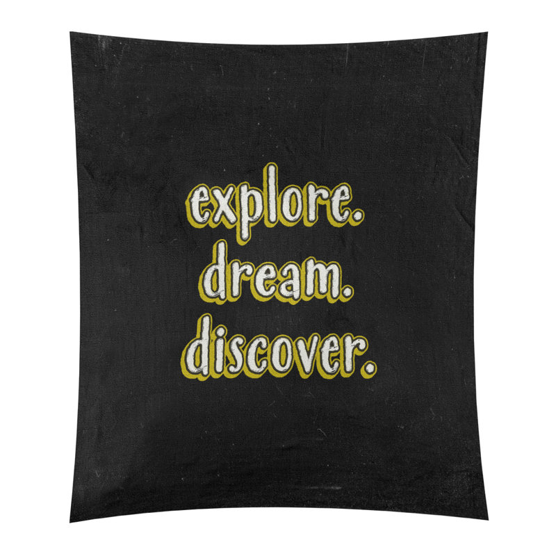 Tapisserie tableau noir en polyester discover rêve, Jaune, H 27,5 po x l 37,5 po