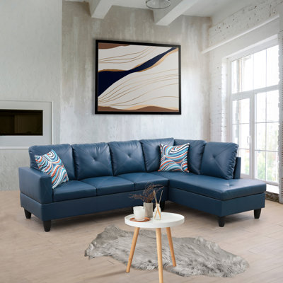 Canapé modulaire en simili cuir 2 pièces 97 po Amelah