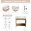 Meuble-lavabo simple avec plateau en résine 23,65 po Cardon-331459998