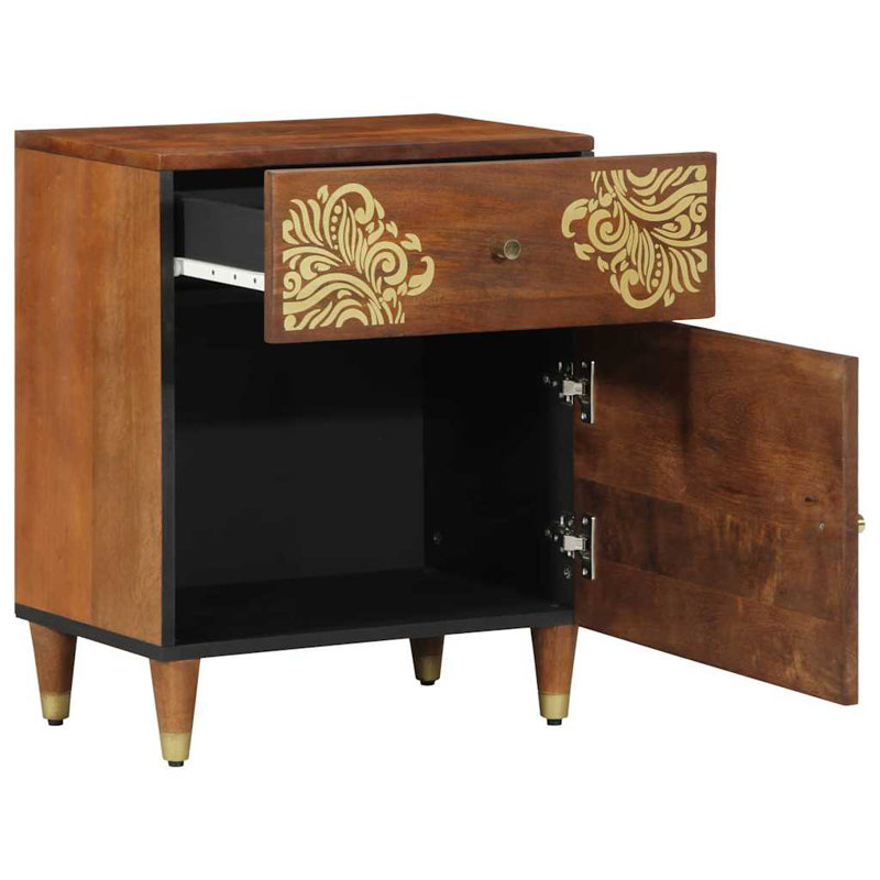 50cm W Solid Wood Bedside Table