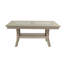 Table de salle à manger avec plateau en bois d'hévéa et plateau en verre