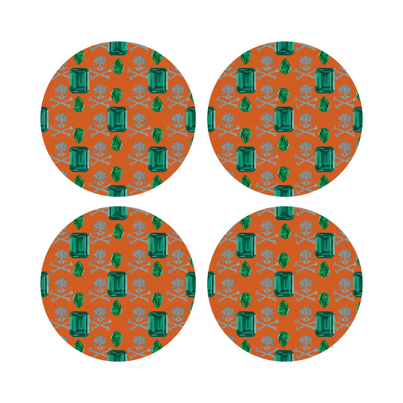 Napperon Gem Emeralds, Orange