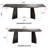 Glam Modern 63'' To 94.5” Extendable Dining Table With Sintered Stone Tabletop And Steel Base For 6-10-550520776