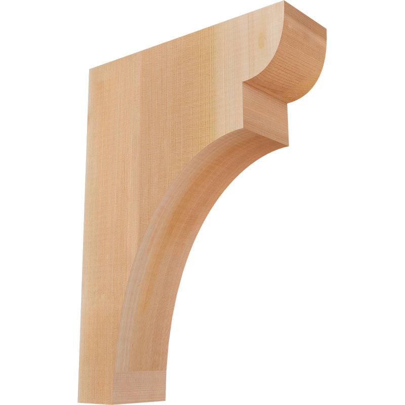 Yorktown Corbel, H 16 po x l 3,5 po x P 12 po, Cèdre rouge, Lisse