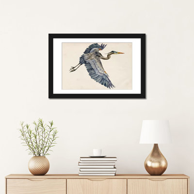 «Blue Heron Rendering IV» par Melissa Wang - impression sur toile