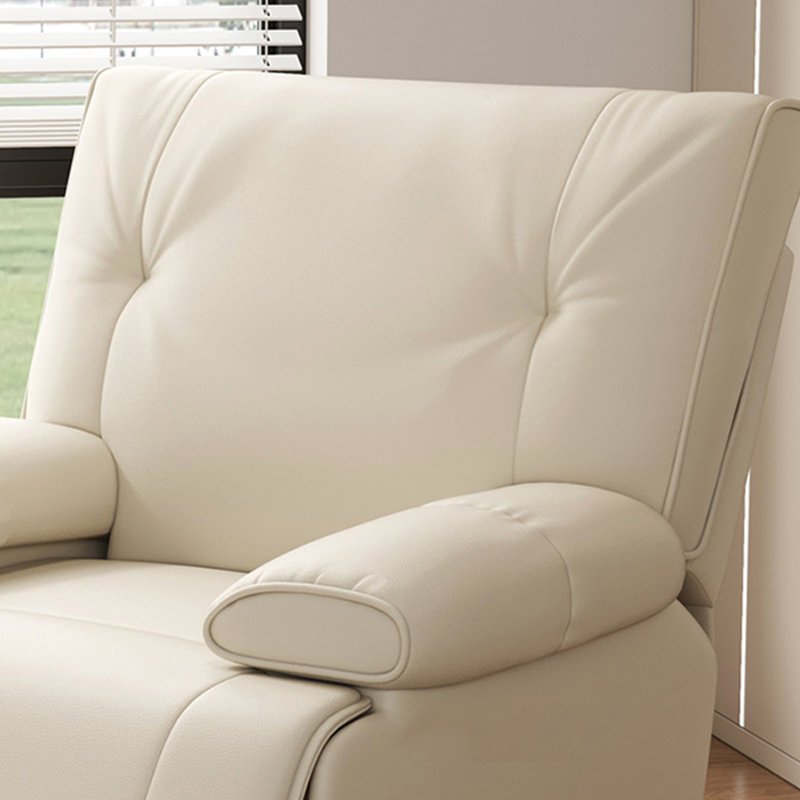 Fauteuil inclinable réglable en similicuir multifonctionnel, Beige