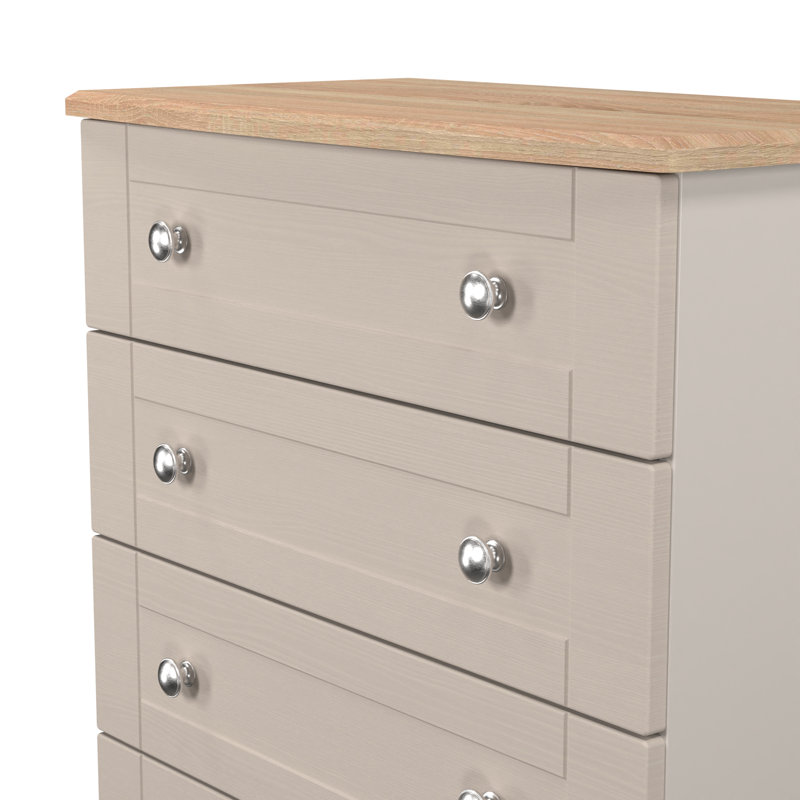 77 cm W Chest of 4 Drawers, Beige