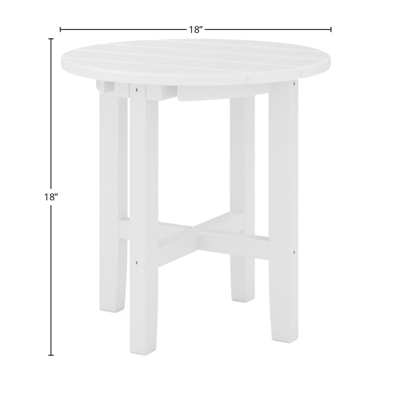 Table d'appoint ronde Iser, Destin - blanc, Destin - blanc