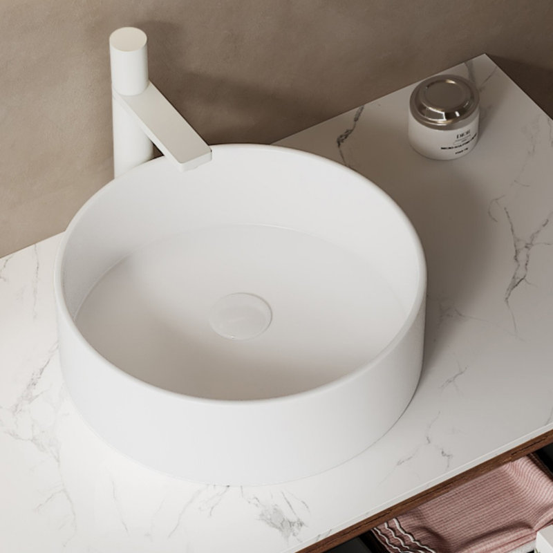 Meuble-lavabo de salle de bain avec lavabo, Noyer