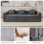 Canapé inclinable gris peu encombrant, mélange de polyester, salon moderne
