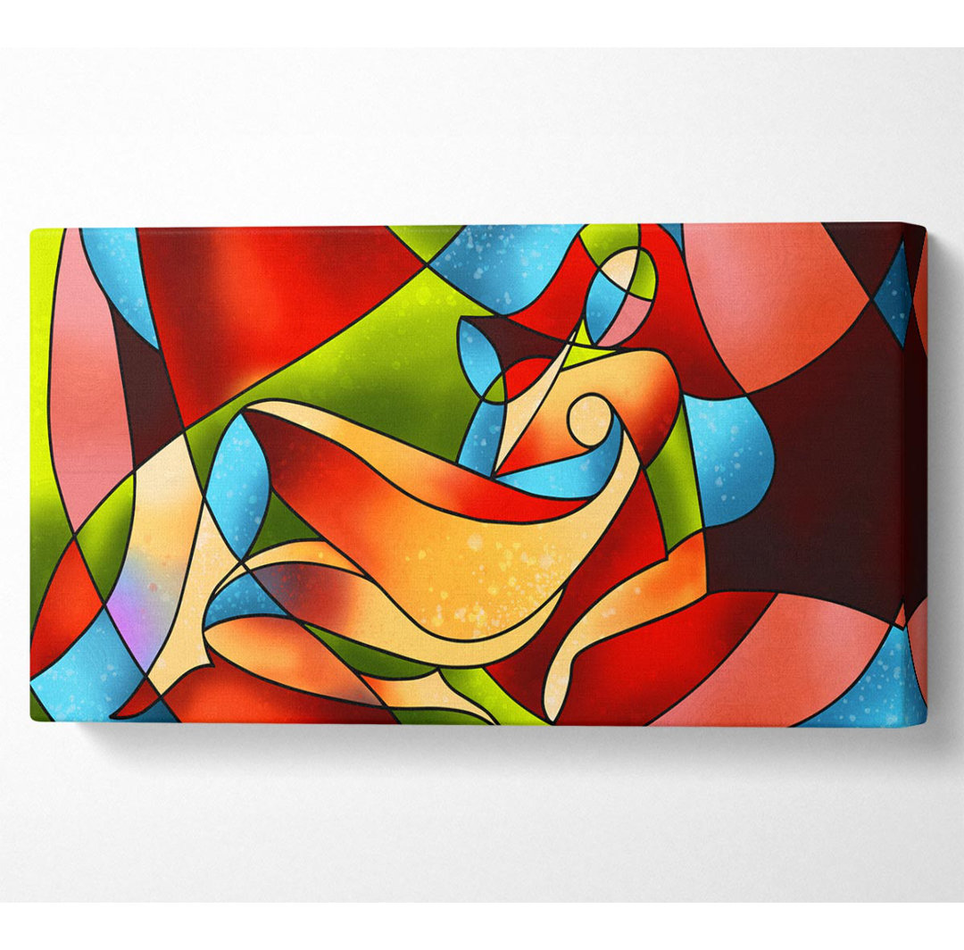 Ayrian Stained Glass Abstract - Kunstdrucke auf Leinwand