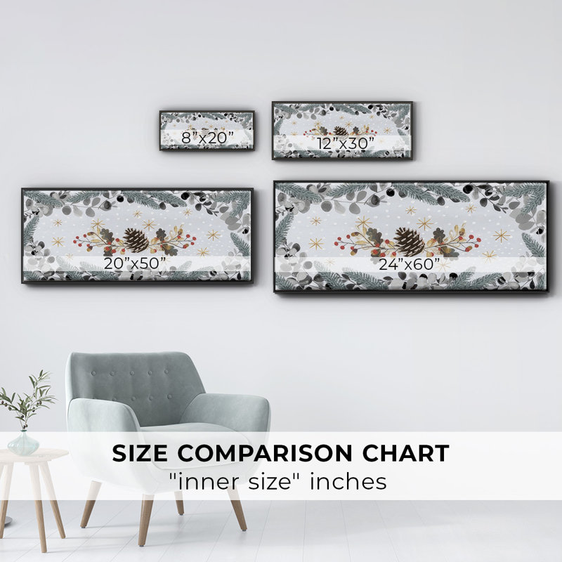 Cozy Christmas Collection D-, toile encadrée, H 20 po x l 50 po