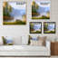 Le bateau sur la berge du lac - Peinture sur toile encadrée-67459276-67459275