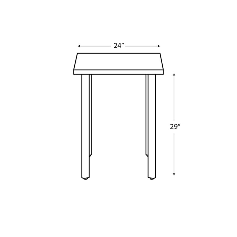 Bureau de table HON Coze, plateau naturel Recon, cadre noir, l 54 po, Naturel Recon / noir, L 54 po x P 24 po