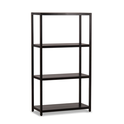 Parsons Outdoor Shelving Unit - Hand Painted Aluminum - Burnished Bronze Finish