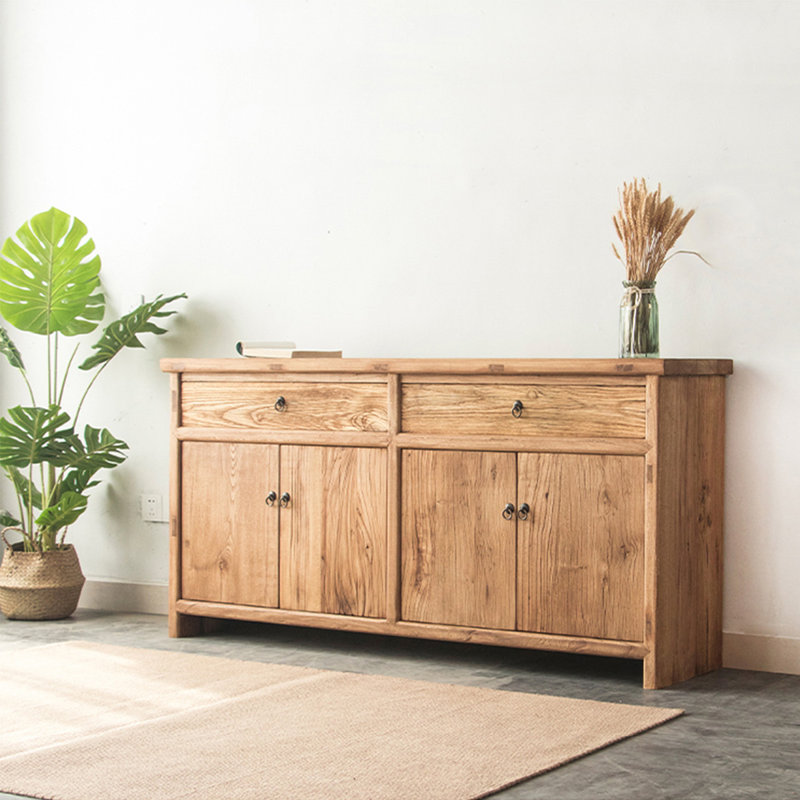 Buffet rectangulaire en bois massif 62,99 "brun