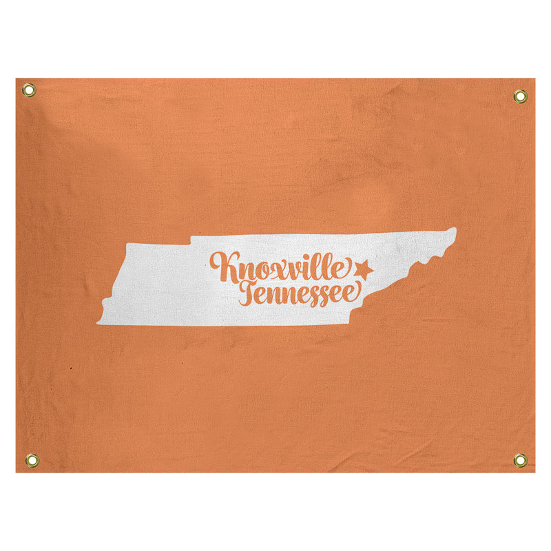 Tapisserie murale tennessee knoxville, H 59 po x l 80 po, Orange