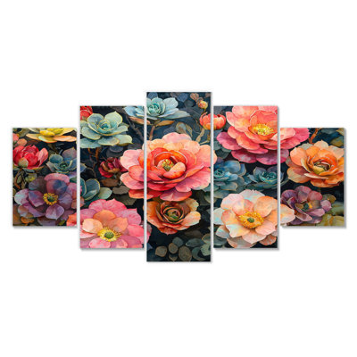 Emily - Succulent Wall Art - Art mural sur toile, diamant