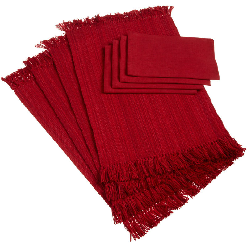 Ensemble de serviettes de table et de placement 8 pièces Wilks