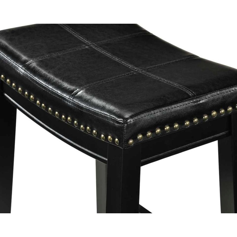 Ensemble de 2 tabourets de comptoir rembourrés Heathcote, Noir