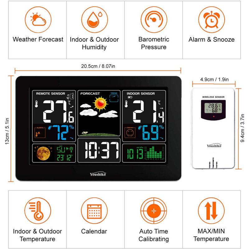 13cm Wireless Outdoor Weather Station
