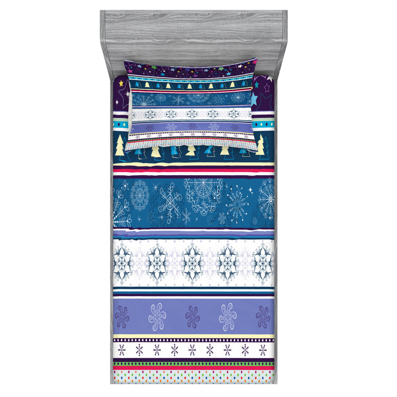 Microfiber Floral Sheet Set, Twin XL Sheet Set + Fitted Sheet + 1 Pillowcase