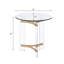 Table de bout à finition dorée