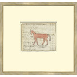 Pink Horse - Sm. Mennonite Ledger Drawing Giclee Print by Soicher Marin Archives