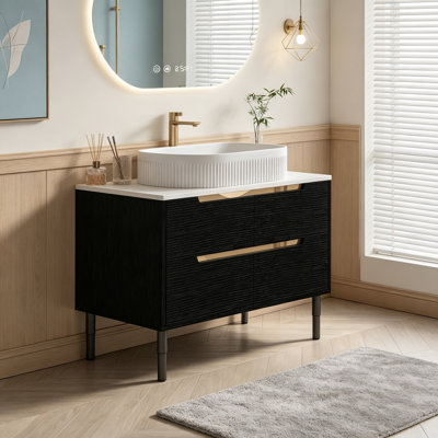 Bathroom Vanity with Sink and 2 drawers