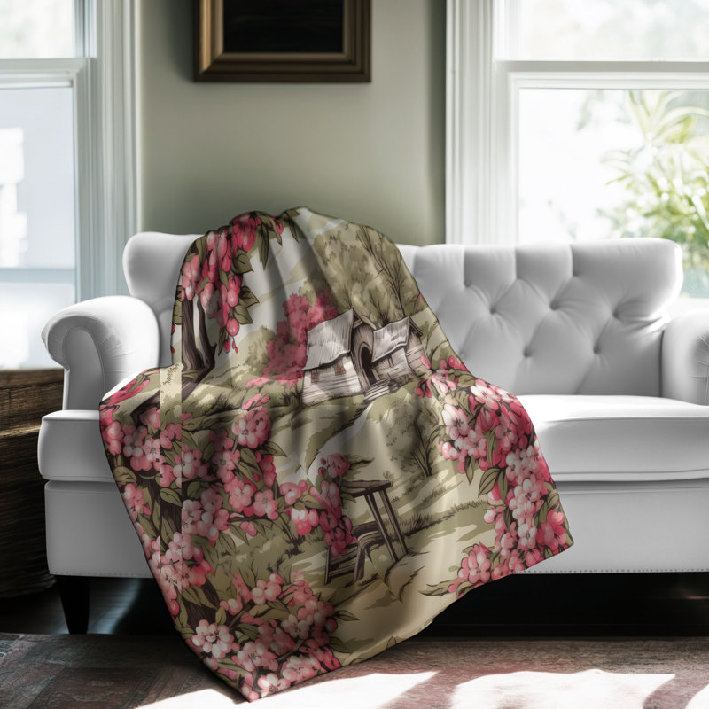 Jeté en sherpa 1 pièce Orchard Oasis, L 60 po x L 80 po