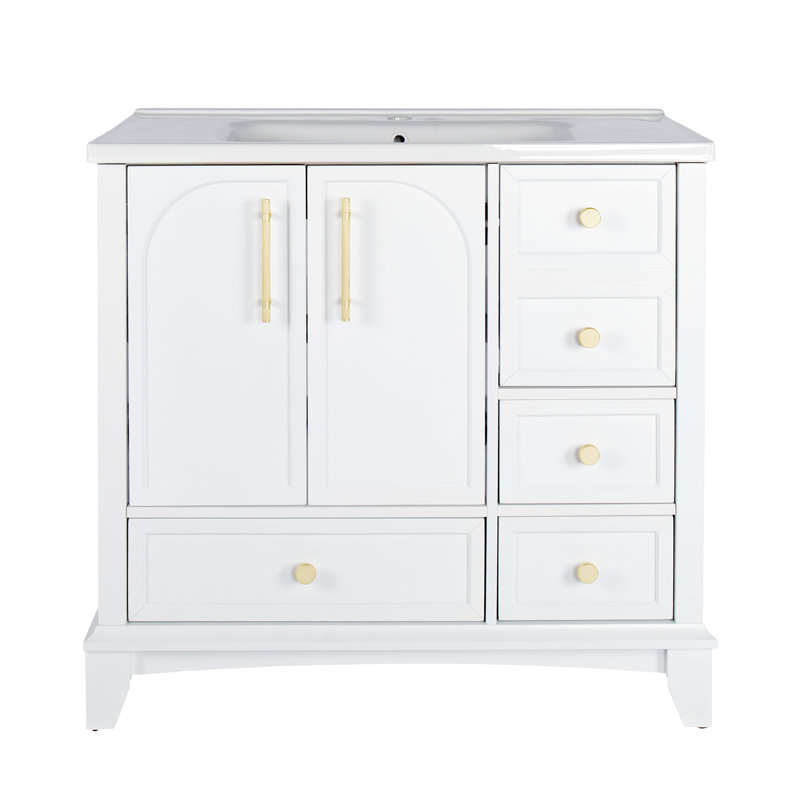 Armoire de salle de bain, armoire seulement, H 32,88 po x l 35,6 po x P 18,7 po