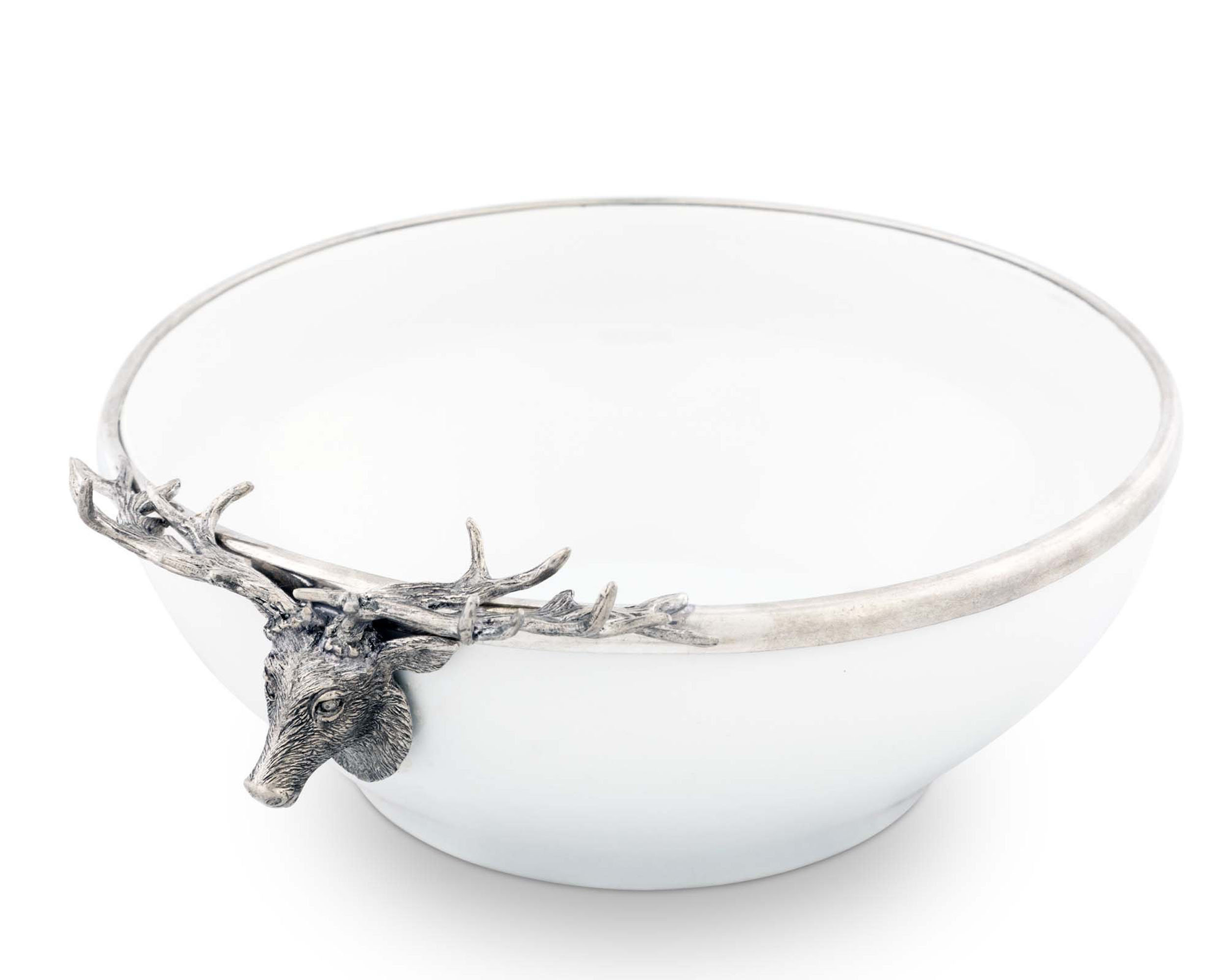 Vagabond House Lodge Serving Bowl with Pewter Elk Head Wayfair