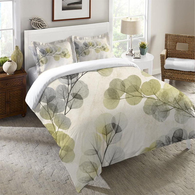 Smoky X-Ray of Eucalyptus Leaves Neutral Cotton Piece Sham