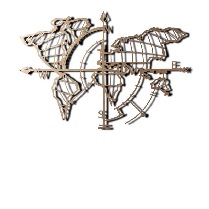Elegant Gold Decorative Metal Wall Accessory, 25.6 x 37.4 inches | 100% Metal, Thickness: 0.08 inches | Easy Wall Mount Design, Perfect for Living Room, Bedroom & Office Decor, Stylish & Durable Accent Piece